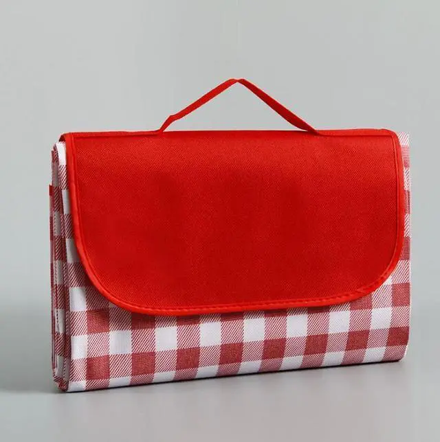 Alt view image 2 of 5 - Ins style outdoor checkered picnic mat, water-resistant and moisture-proof, does not absorb grass, camping mat, portable outdoor mat