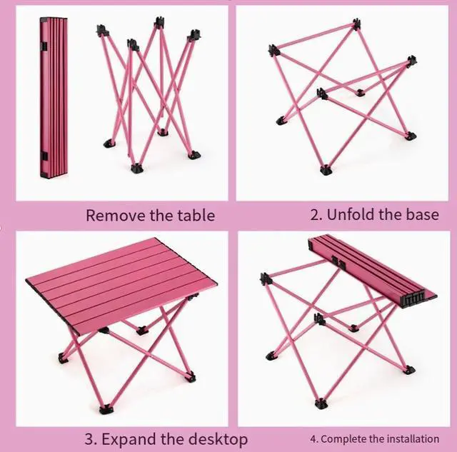 Alt view image 5 of 5 - Outdoor folding tables and chairs, portable camping, barbecue, picnic folding table, street vending, leisure egg roll table, camp equipment