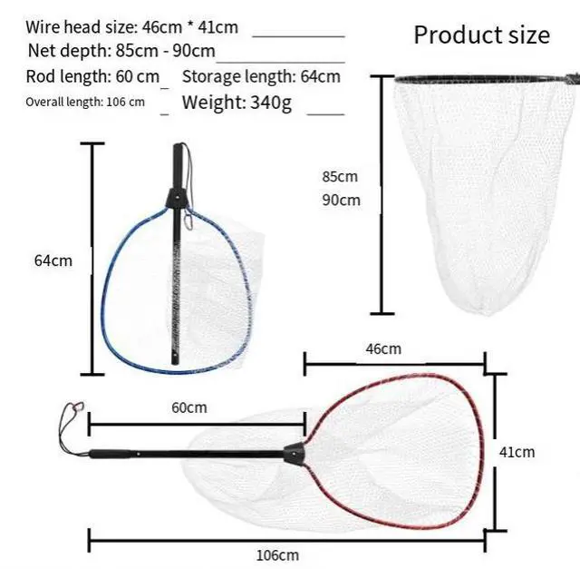 Alt view image 2 of 5 - aluminum alloy single wire pull-and-squeeze fishing net with small mesh size, suitable for raft fishing and catching shrimps. The fishing equipment is portable, lightweight and convenient.