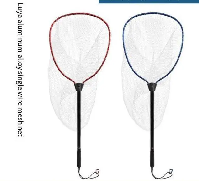 Alt view image 3 of 5 - aluminum alloy single wire pull-and-squeeze fishing net with small mesh size, suitable for raft fishing and catching shrimps. The fishing equipment is portable, lightweight and convenient.