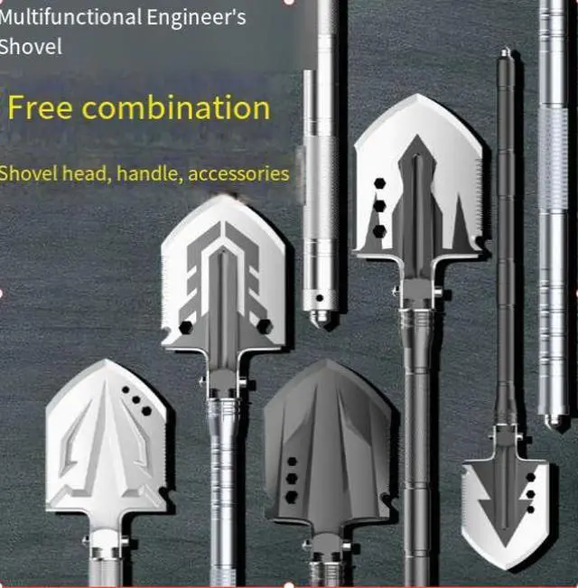 Alt view image 3 of 5 - Outdoor multi-functional military shovel, suitable for camping,