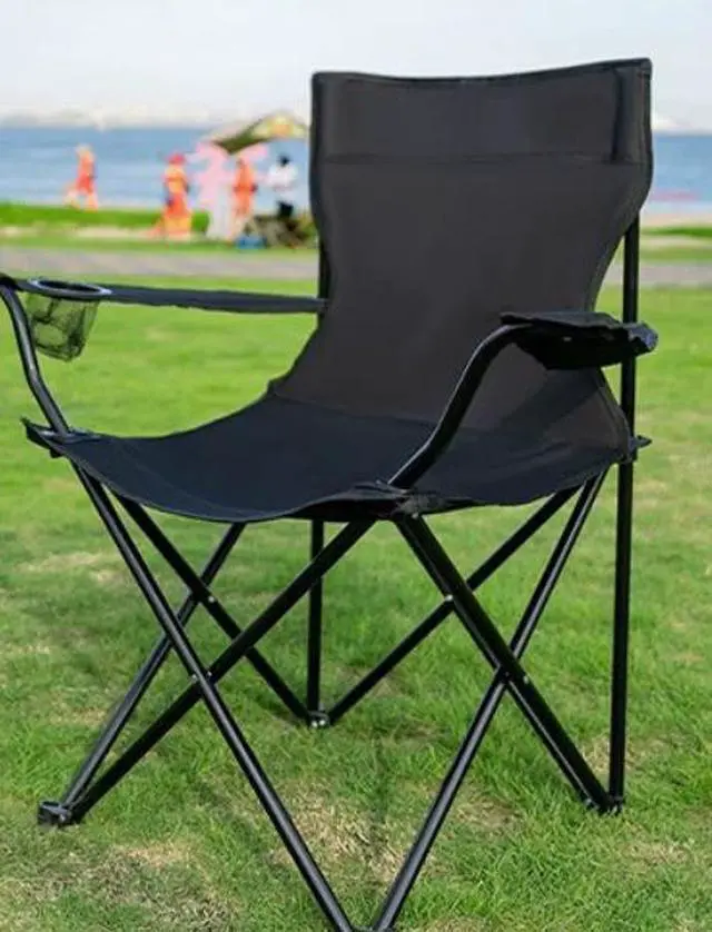 Alt view image 2 of 5 - Fishing chair, folding table, folding chair, outdoor chair, Armchair without canopy 50-50-90 cm red