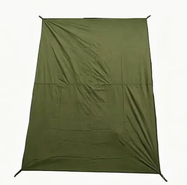 Alt view image 3 of 5 - Thickened Oxford cloth picnic mat, waterproof and wear- Dark khaki fabric including 4 pegs Dark khaki fabric including 4 pegs 210-150cm