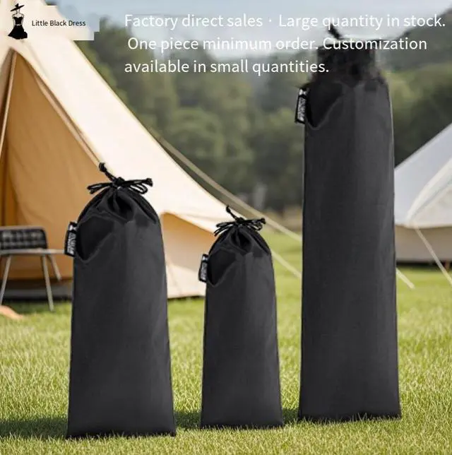 Main image of Outdoor long storage bag for hiking poles, tripods, tarp poles, small items, drawstring bag, Oxford cloth bag