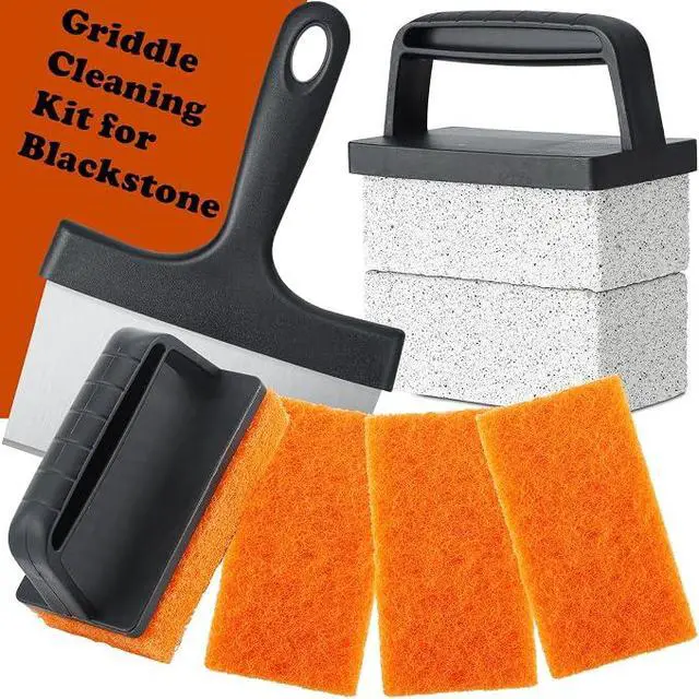 Alt view image 5 of 6 - Griddle Cleaning Kit Compatible with Blackstone - Flat Top Grill Cleaner Grill Cleaning Kit with Grill Brick, Griddle Scraper & Grill Brush, Griddle Seasoning Accessories Kit to Remove Stain