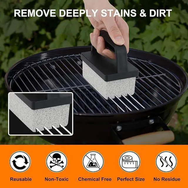 Alt view image 4 of 6 - Griddle Cleaning Kit Compatible with Blackstone - Flat Top Grill Cleaner Grill Cleaning Kit with Grill Brick, Griddle Scraper & Grill Brush, Griddle Seasoning Accessories Kit to Remove Stain