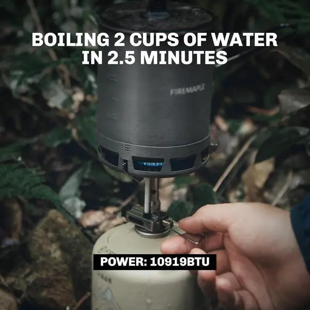 Alt view image 6 of 6 - Fire-Maple Backpacking and Camping Stove Series | Outdoor Propane Camp Cooking Gear | Portable Pot/Jet Burner | Ideal for Hiking, Trekking, Fishing, Hunting Trips and Emergency Use (Greenpeak)