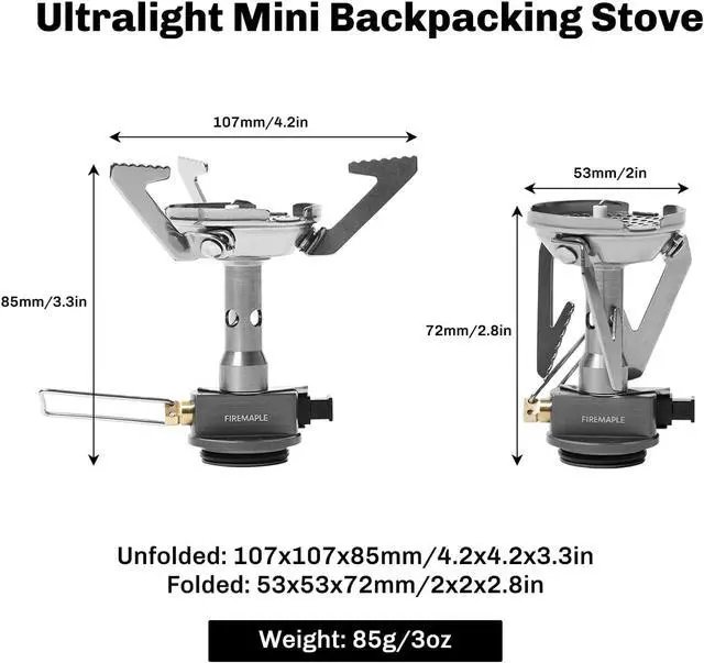 Alt view image 3 of 6 - Fire-Maple Backpacking and Camping Stove Series | Outdoor Propane Camp Cooking Gear | Portable Pot/Jet Burner | Ideal for Hiking, Trekking, Fishing, Hunting Trips and Emergency Use (Greenpeak)