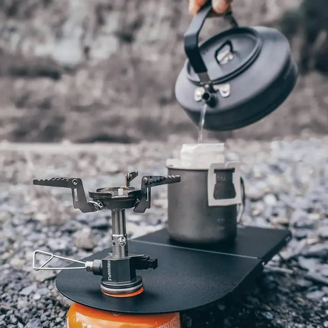 Alt view image 4 of 6 - Firemaple Petrel Ultralight Folding Table - Compact Aluminum Alloy Camp Table for Solo Outings, Backpacking and Wild Camping - Weighs Only 191g(not Include Canister)