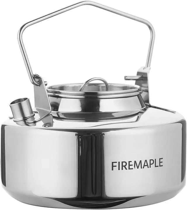 Alt view image 5 of 7 - Fire-Maple Antarcti Portable 1 Liter Lightweight Stainless Steel Camping Kettle | Durable and Portable Camp Tea Pot | Ideal for Bushcraft and Outdoor Campfire Use