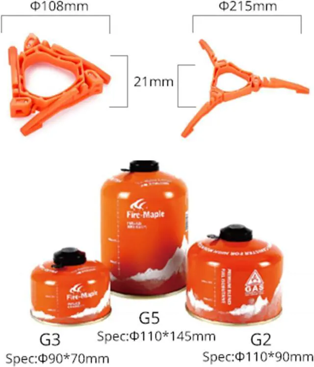 Alt view image 2 of 6 - Foldable Fuel Canister Stand, Tripod Support Bracket for Camping Stove and Outdoor Cooking