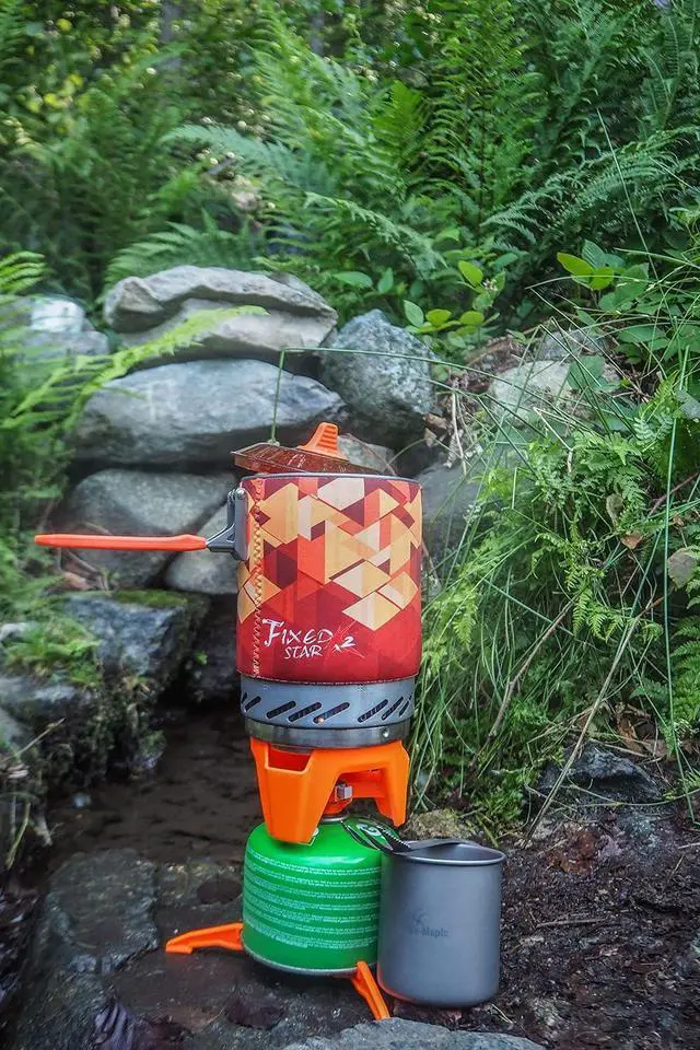 Alt view image 4 of 6 - Foldable Fuel Canister Stand, Tripod Support Bracket for Camping Stove and Outdoor Cooking