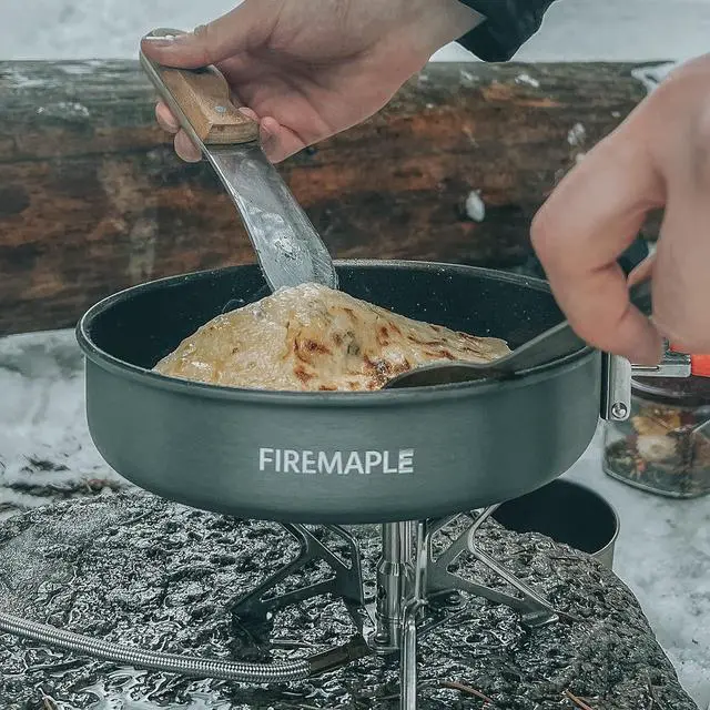 Alt view image 5 of 7 - Feast Outdoor Camping Cookware Set, Portable Stackable Cooking Pot and Pan Kit with Kettle, Saucepans and Spatula for Hiking, Fishing and Backpacking