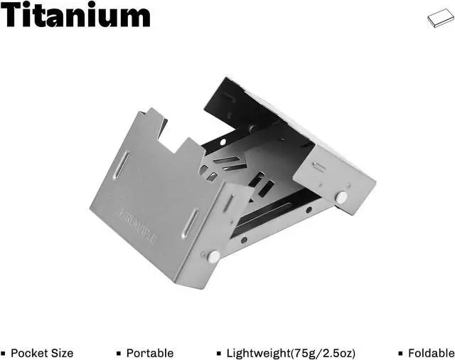 Alt view image 6 of 6 - Lotus Titanium Solid Alcohol | Ultralight Mini Backpacking Stove | Wind Resistant Spirit Burner