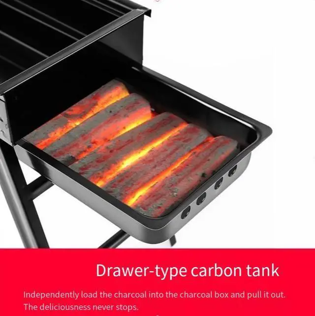 Main image of Outdoor portable barbecue grill, extra thick stainless steel