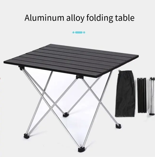 Alt view image 3 of 4 - Outdoor aluminum egg roll table - Portable multi-functional booth aluminum board table for camping, barbecuing, fishing and camping folding table