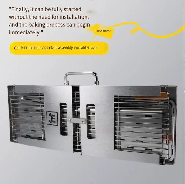 Alt view image 2 of 4 - Yanhuang Outdoor BBQ Grill (Small) - Portable, Foldable, Suitable for