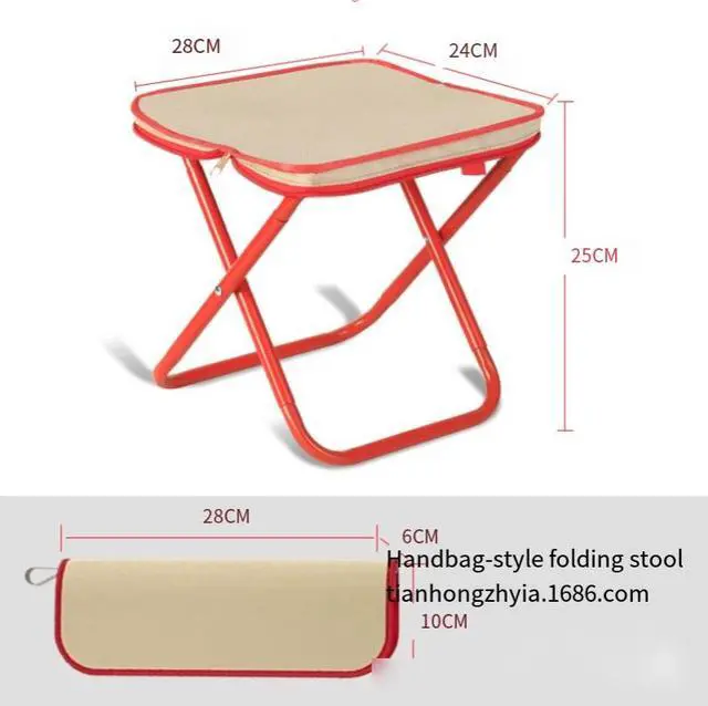 Alt view image 3 of 6 - Pencil case folding stool, fishing stool, chair, portable outdoor stool, camping supplies, train/subway travel portable stool