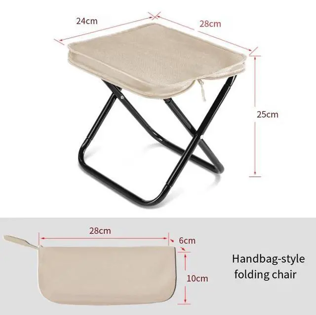 Alt view image 5 of 6 - Pencil case folding stool, fishing stool, chair, portable outdoor stool, camping supplies, train/subway travel portable stool