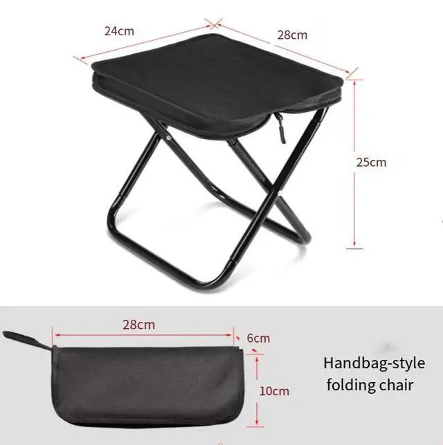 Alt view image 4 of 6 - Pencil case folding stool, fishing stool, chair, portable outdoor stool, camping supplies, train/subway travel portable stool
