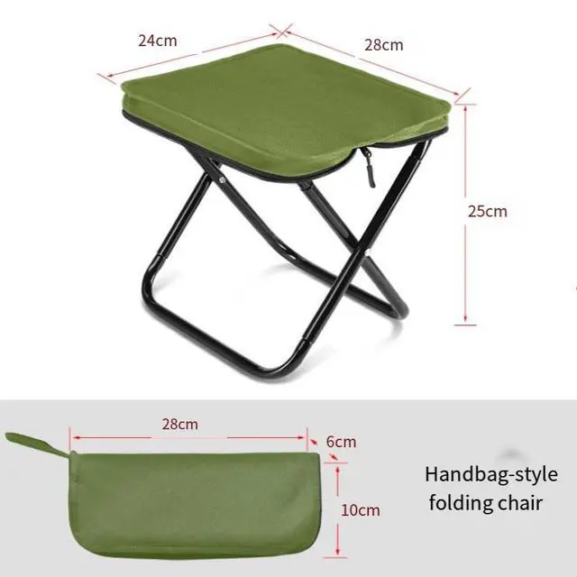 Alt view image 6 of 6 - Pencil case folding stool, fishing stool, chair, portable outdoor stool, camping supplies, train/subway travel portable stool