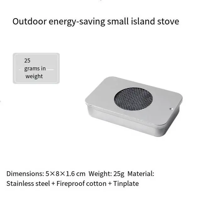 Alt view image 5 of 5 - Mini Outdoor Island Stove, Windproof Alcohol-Proof Portable Camping Stove, Marching Stove, Mini Outdoor Portable Kit