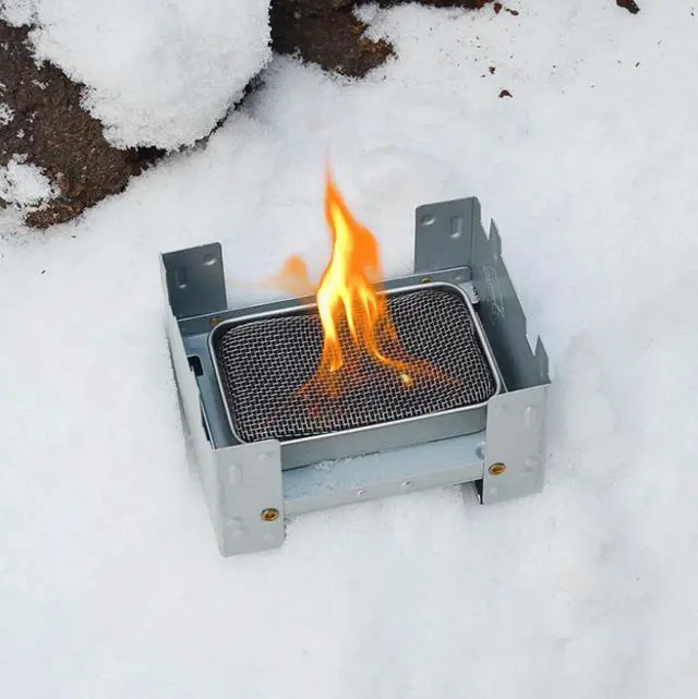 Alt view image 3 of 5 - Mini Outdoor Island Stove, Windproof Alcohol-Proof Portable Camping Stove, Marching Stove, Mini Outdoor Portable Kit