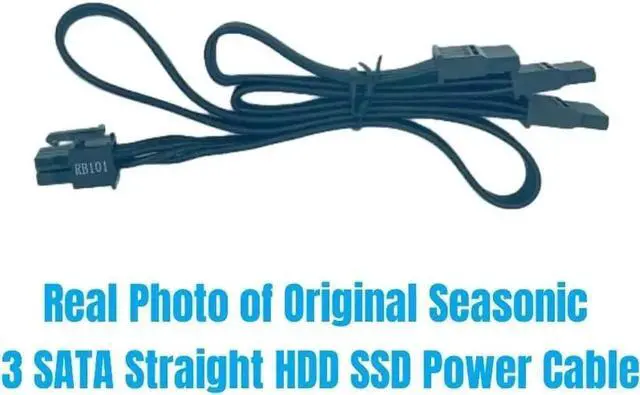 Alt view image 4 of 5 - Original Seasonic 3 SATA Straight HDD SSD Power Cable for Seasonic FOCUS PLUS Platinum PX-1000, PX-850, PX-750, PX-650, PX-550