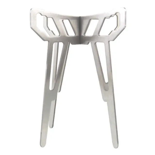 Alt view image 4 of 4 - Portable and foldable stainless steel charcoal stove stand for outdoor