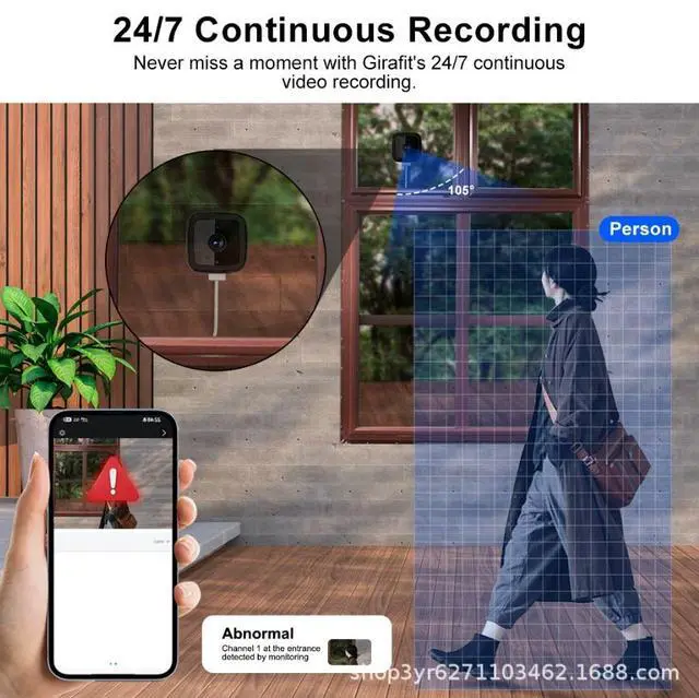 Alt view image 5 of 5 - Window Security Surveillance Camera 16GB memory card