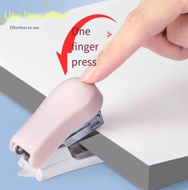Alt view image 4 of 6 - Stationery machine, small stapler, wholesale of small bookbinding machines, mini-sized, suitable for students, mini binding device, high appearance quality blue