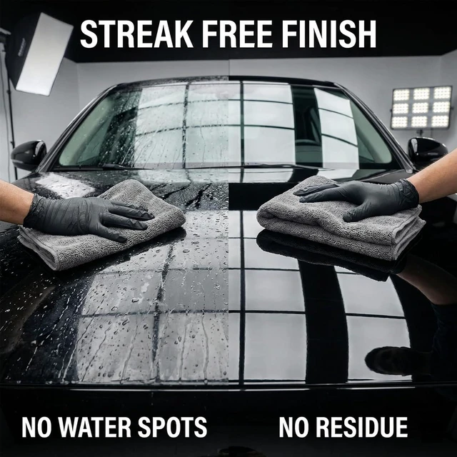 Alt view image 4 of 7 - Professional Large Microfiber Car Drying Towels (31" x 24"), Microfiber Towels for Cars, Scratch Free, Lint Free, Highly Absorbent Quick Drying Towel Cloth for Cars, Trucks Boats, Car Detailing