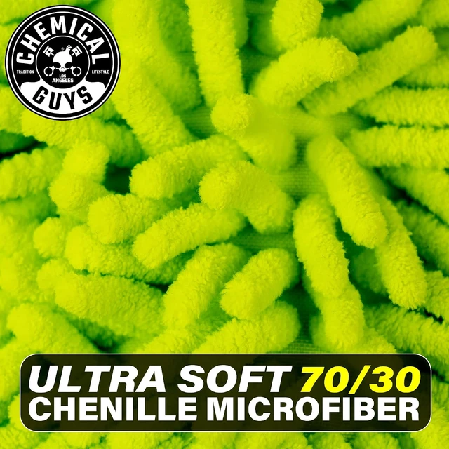 Alt view image 3 of 7 - Chemical Guys, Chenille Microfiber Wash Mitt for Cars, Lime Green, Single