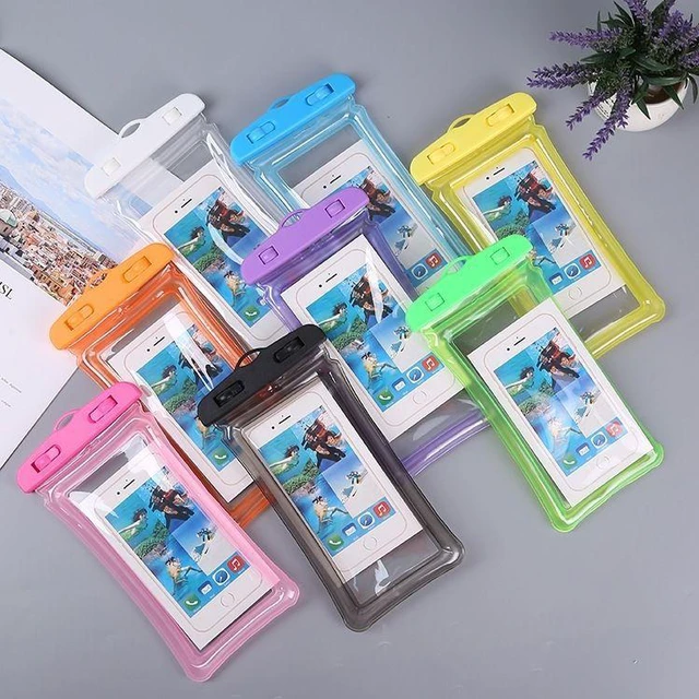 Main image of Floating Airbag Phone Waterproof Pouch, PVC Waterproof Phone Case, Touchscreen Dry Bag for Swimming, Beach, Rafting, Snorkeling, Universal Phone Protector with Lanyard