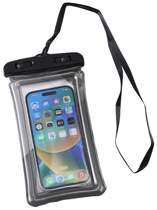 Alt view image 4 of 6 - Floating Airbag Phone Waterproof Pouch, PVC Waterproof Phone Case, Touchscreen Dry Bag for Swimming, Beach, Rafting, Snorkeling, Universal Phone Protector with Lanyard