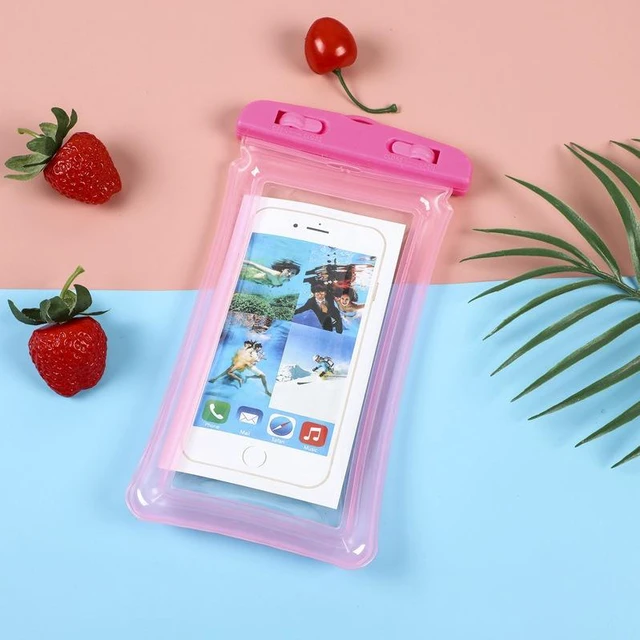 Alt view image 6 of 6 - Floating Airbag Phone Waterproof Pouch, PVC Waterproof Phone Case, Touchscreen Dry Bag for Swimming, Beach, Rafting, Snorkeling, Universal Phone Protector with Lanyard