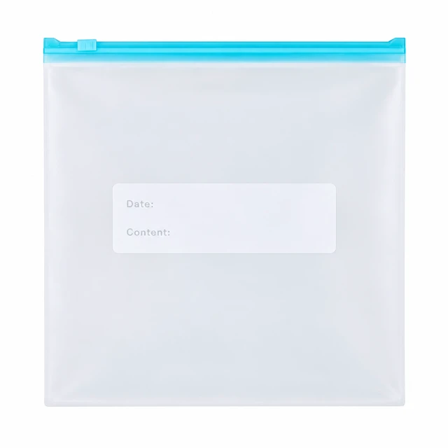 Alt view image 6 of 7 - Sliding Zipper Food Storage Bags, BPA Free Thick Reusable Sealed Freezer Bags, Refrigerator Organizer Bags for Grains, Fruit, Vegetables Medium size: 15 pieces 23/15 /2.5