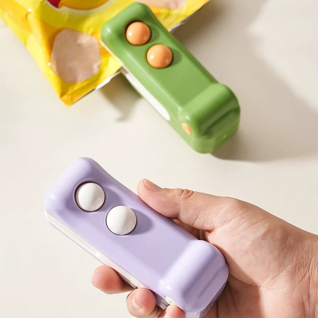 Alt view image 4 of 5 - Mini Bag Sealer, Portable Handheld Heat Sealer, Rechargeable Snack Bag Sealing Machine, Food Plastic Bag Heat Sealer for Kitchen Food Storage purple