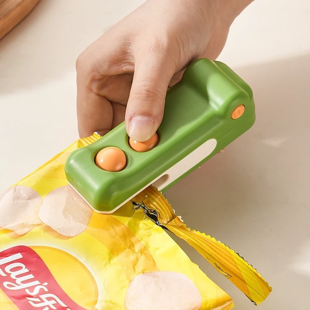 Alt view image 3 of 5 - Mini Bag Sealer, Portable Handheld Heat Sealer, Rechargeable Snack Bag Sealing Machine, Food Plastic Bag Heat Sealer for Kitchen Food Storage purple