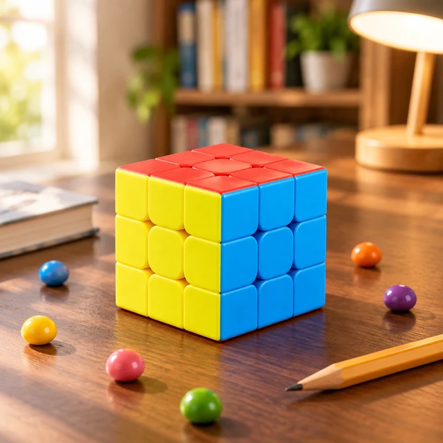Alt view image 5 of 5 - 5.7cm 3x3 Speed Cube, Solid Color Stickerless Magic Cube, Smooth Turning Puzzle Toy for Kids Adults, Educational Brain Teaser for Competition & Stress Relief