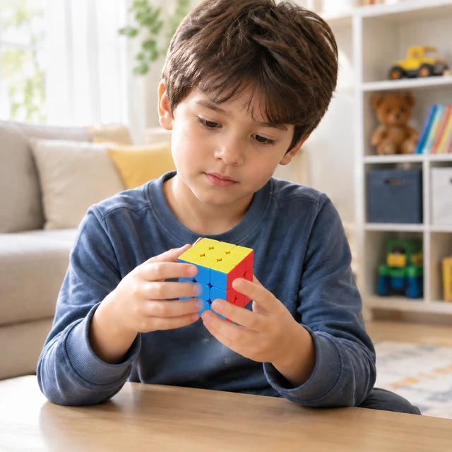 Alt view image 3 of 5 - 5.7cm 3x3 Speed Cube, Solid Color Stickerless Magic Cube, Smooth Turning Puzzle Toy for Kids Adults, Educational Brain Teaser for Competition & Stress Relief