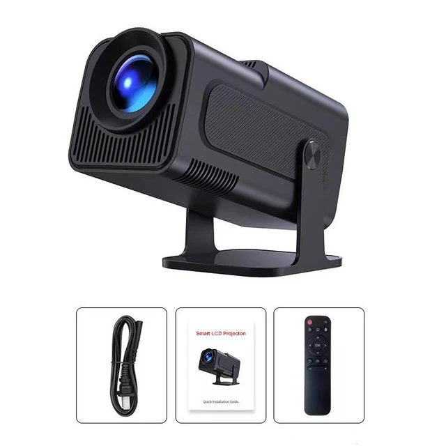 Alt view image 3 of 7 - HY300 HY320 Mini Portable Projector, Auto Focus Optional, 4K Supported, Native 720P, Android 11, WiFi6 Bluetooth5.0, Wireless Screen Mirroring, 150" Large Screen, Home Outdoor Movie Projector HY300