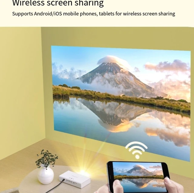 Alt view image 2 of 5 - 1080P DLP Projector, 600 ANSI Lumen Portable Movie Projector Support 3D, 26 Languages, Home Theater & Business Meeting, Compatible with Phone Laptop HDMI USB