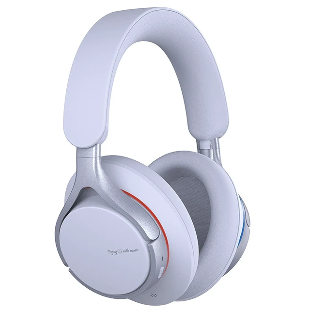 Alt view image 3 of 5 - ANC Active Noise Cancelling Headphones, Bluetooth 6.0 Over Ear Wireless Headset, ULT Deep Bass Low Latency Gaming Headphones with Microphone, Foldable Headphones for Travel Home Office BLACK