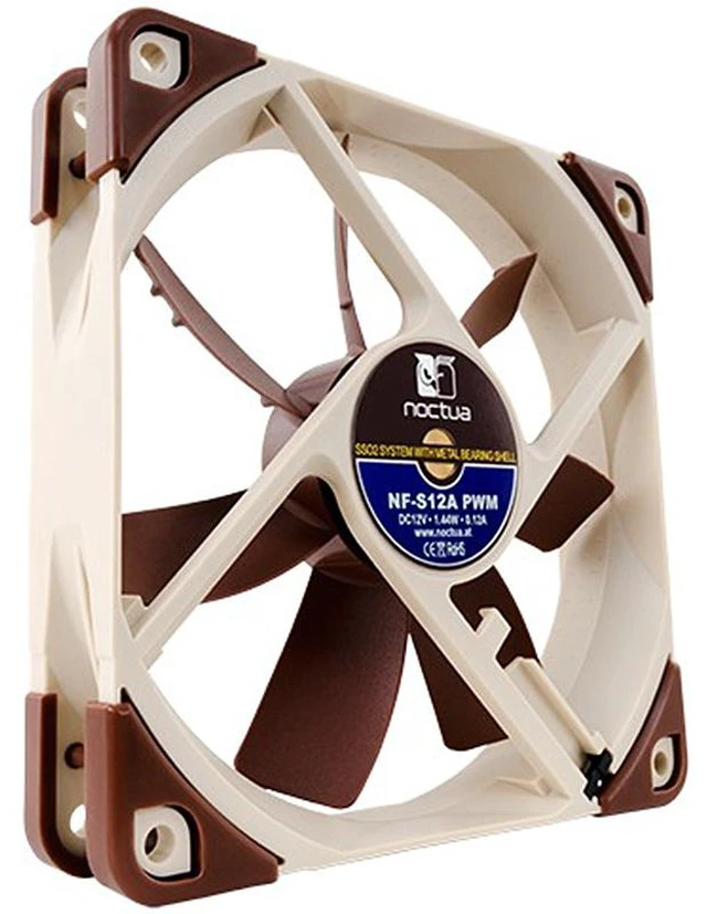 Main image of Noctua NF-S12A PWM 120mm Quiet Fan, 4-Pin PWM, 12025 Computer Case Fan, Premium Cooling Fan for PC, CPU Cooler & Radiator