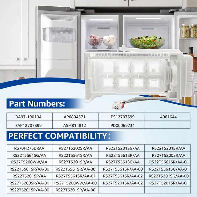 Alt view image 6 of 6 - DA97-19010A Compatible Replacement Part for Samsung Refrigerator Ice Maker