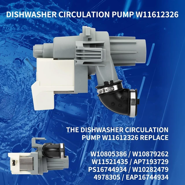 Alt view image 2 of 7 - OEM Dishwasher Pump W11612326W11612326 is suitable for replacing the drainage pump of Whirlpool washing machine.