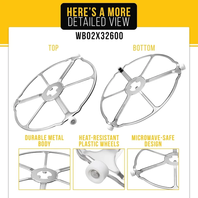 Alt view image 4 of 7 - WB02X32600 Microwave Rotating Ring Tray Support Assembly for GE AP6871921
