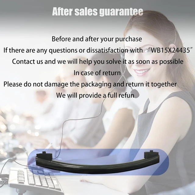 Alt view image 5 of 6 - WB15X24435 Microwave Door Handle, for Ge Microwave Handle - Black