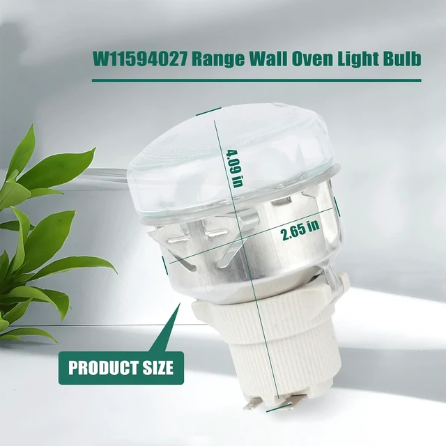 Alt view image 3 of 7 - W11594027 Wall Oven Light Bulb Replacement for Whirlp Gas/Electric Range Replace W11281687 W10454648 W10565174 WPW10454648
